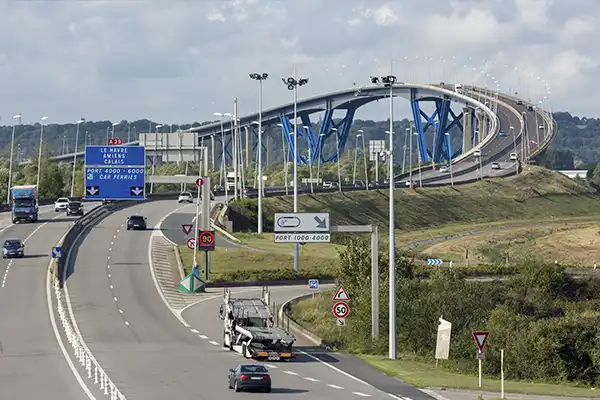 Augmentation du prix du cheval fiscal en Normandie, Pont canal du Havre